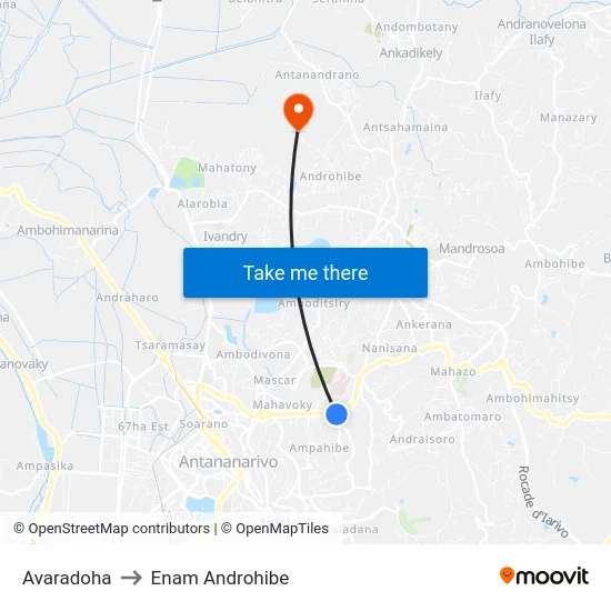 Avaradoha to Enam Androhibe map