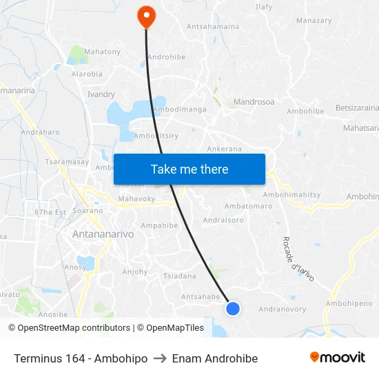Terminus 164 - Ambohipo to Enam Androhibe map
