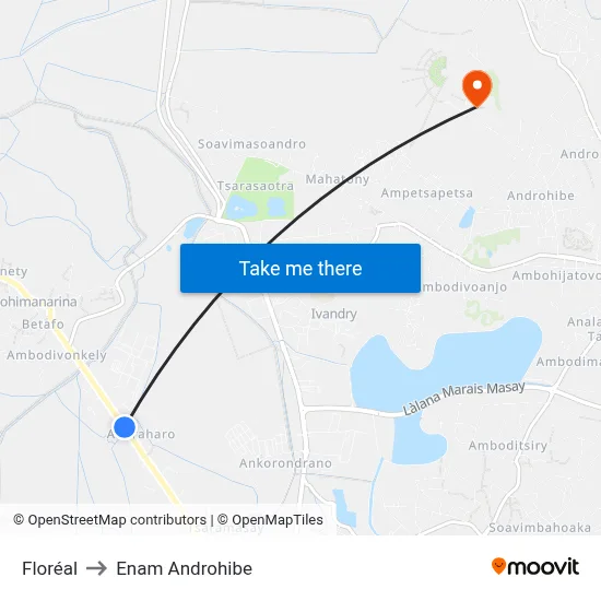 Floréal to Enam Androhibe map