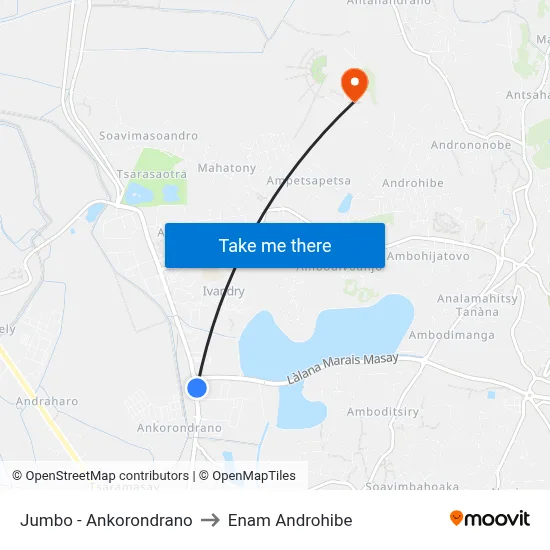 Jumbo - Ankorondrano to Enam Androhibe map