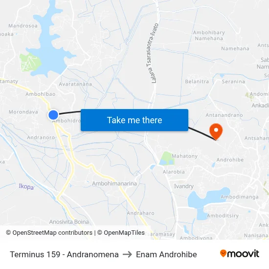 Terminus 159 - Andranomena to Enam Androhibe map