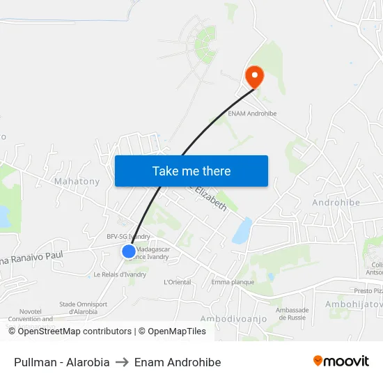 Pullman - Alarobia to Enam Androhibe map