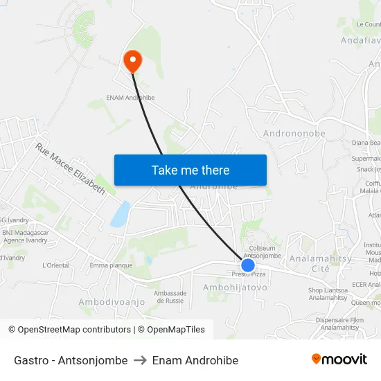 Gastro - Antsonjombe to Enam Androhibe map