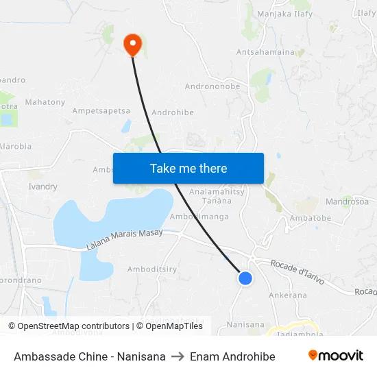 Ambassade Chine - Nanisana to Enam Androhibe map