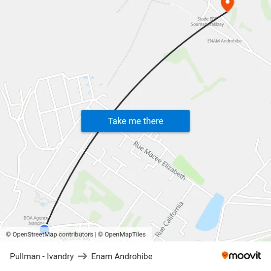 Pullman - Ivandry to Enam Androhibe map