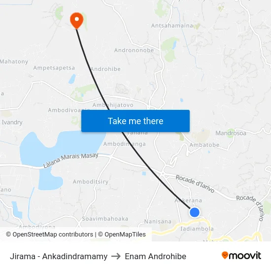Jirama - Ankadindramamy to Enam Androhibe map