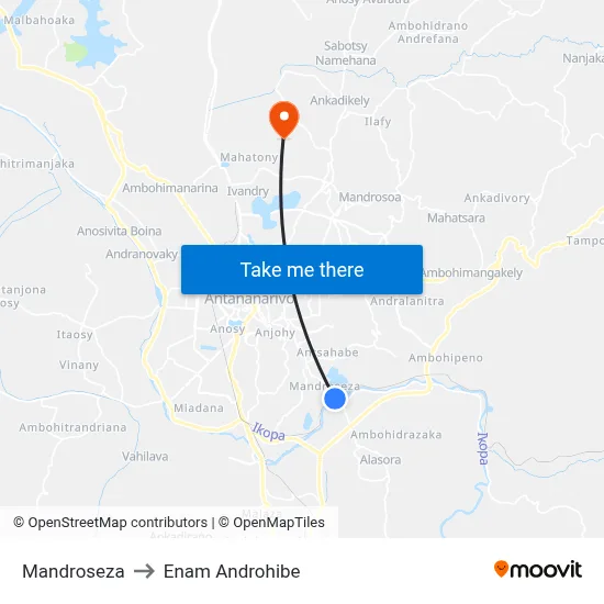 Mandroseza to Enam Androhibe map