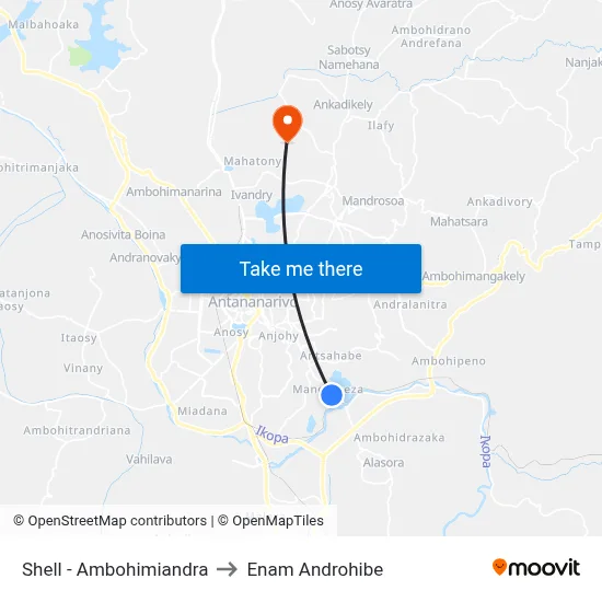 Shell - Ambohimiandra to Enam Androhibe map