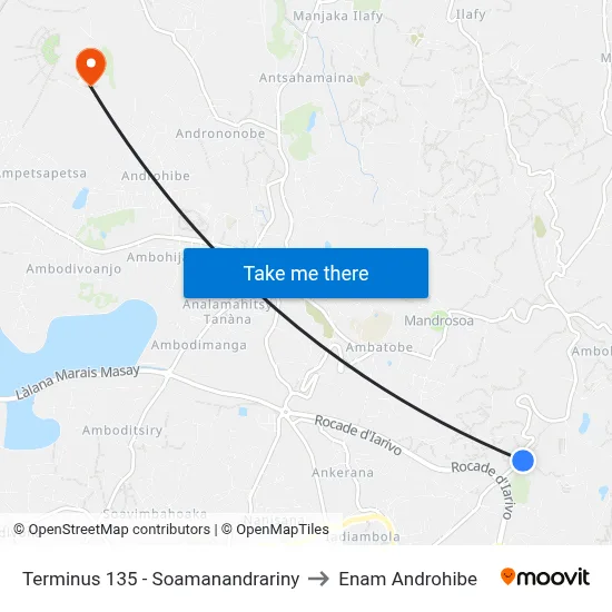 Terminus 135 - Soamanandrariny to Enam Androhibe map