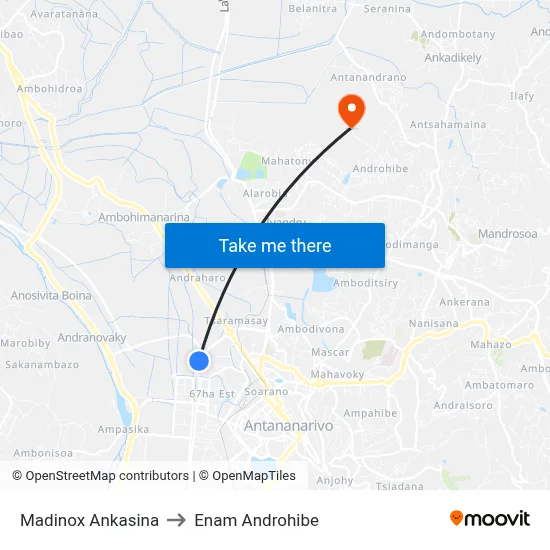 Madinox Ankasina to Enam Androhibe map