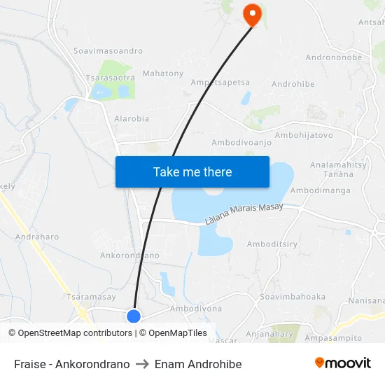 Fraise - Ankorondrano to Enam Androhibe map