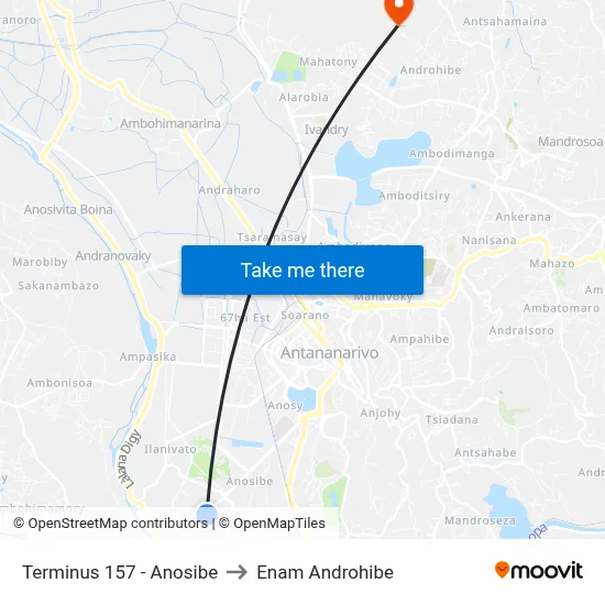Terminus 157 - Anosibe to Enam Androhibe map