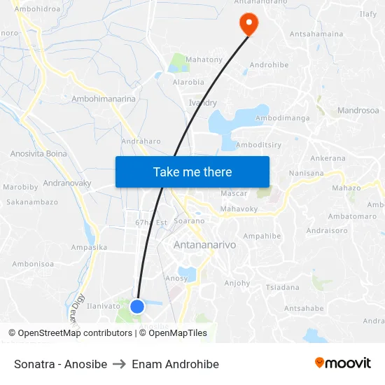 Sonatra - Anosibe to Enam Androhibe map
