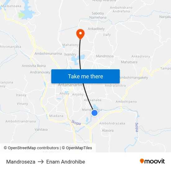 Mandroseza to Enam Androhibe map