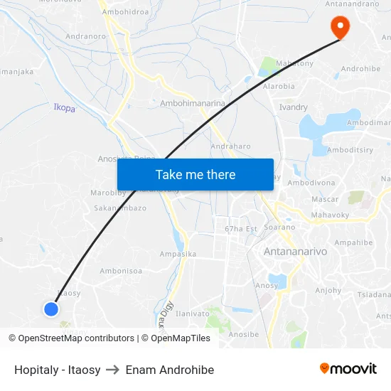 Hopitaly - Itaosy to Enam Androhibe map