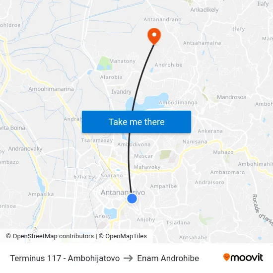 Terminus 117 - Ambohijatovo to Enam Androhibe map