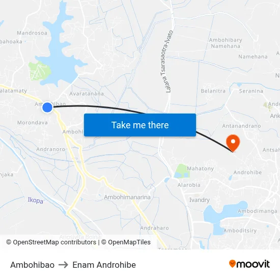 Ambohibao to Enam Androhibe map