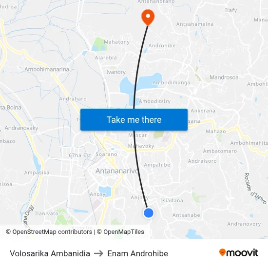 Volosarika Ambanidia to Enam Androhibe map