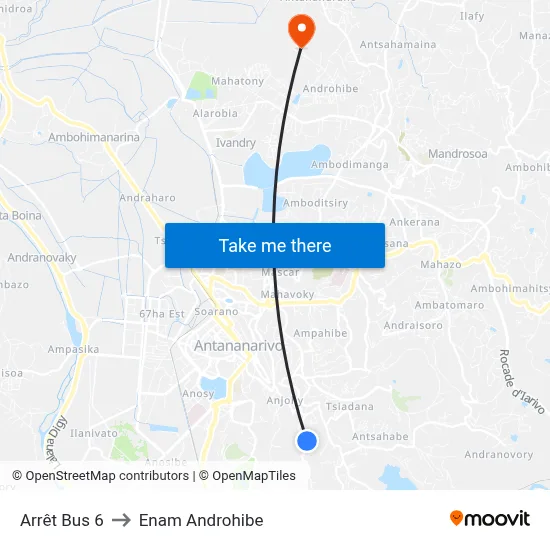 Arrêt Bus 6 to Enam Androhibe map