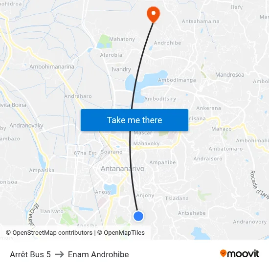 Arrêt Bus 5 to Enam Androhibe map