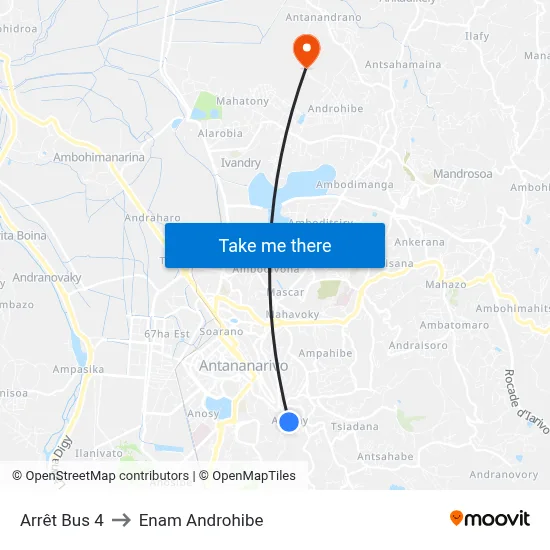 Arrêt Bus 4 to Enam Androhibe map