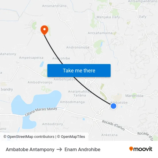 Ambatobe Antampony to Enam Androhibe map