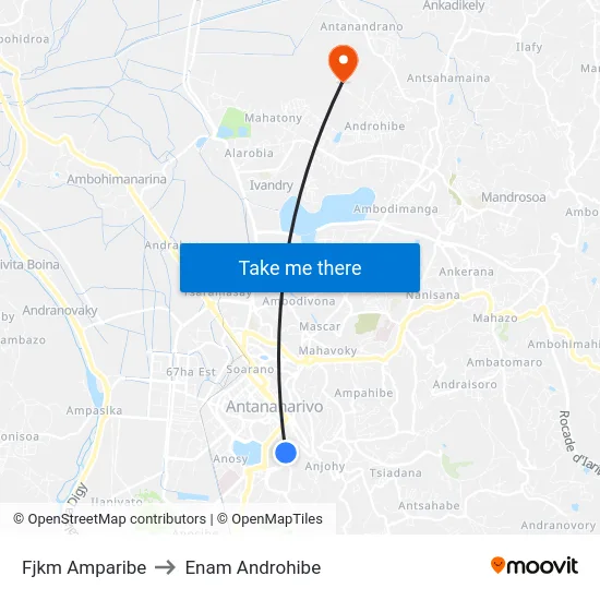 Fjkm Amparibe to Enam Androhibe map