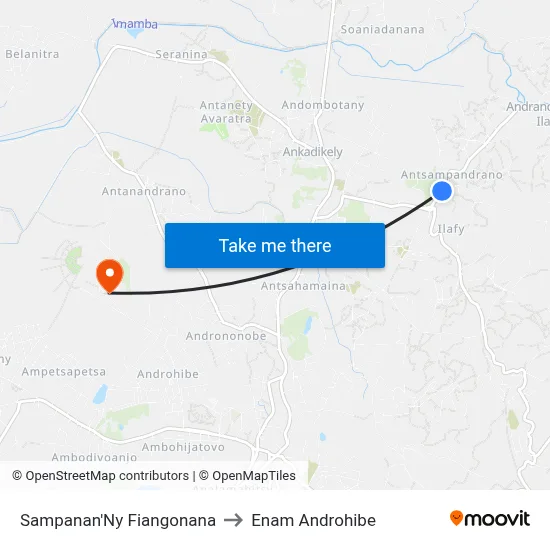 Sampanan'Ny Fiangonana to Enam Androhibe map