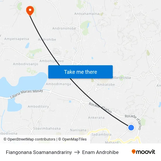 Fiangonana Soamanandrariny to Enam Androhibe map