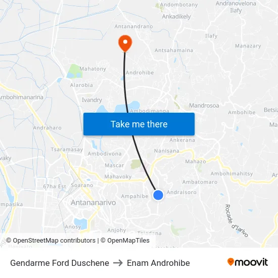 Gendarme Ford Duschene to Enam Androhibe map