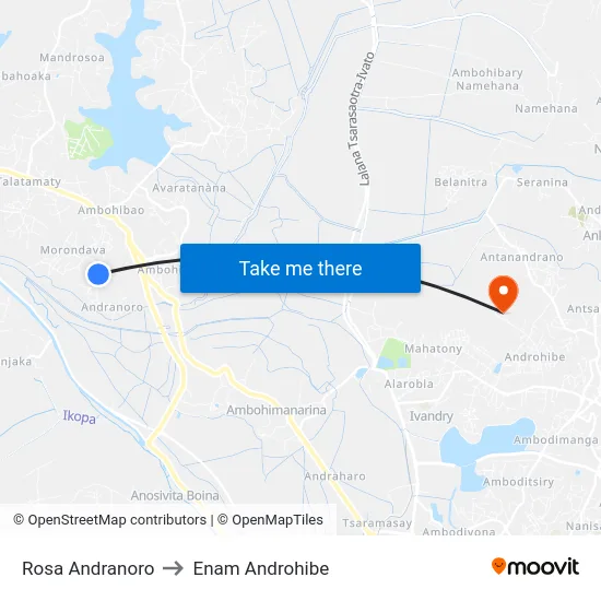 Rosa Andranoro to Enam Androhibe map