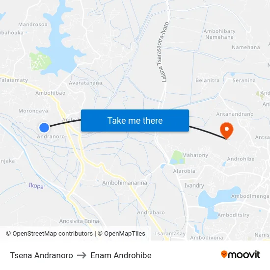 Tsena Andranoro to Enam Androhibe map