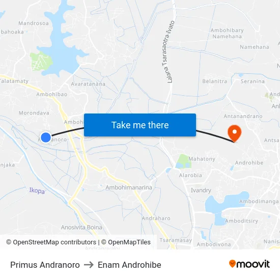 Primus Andranoro to Enam Androhibe map