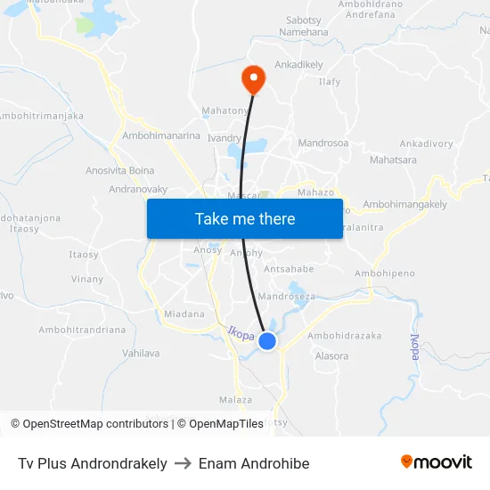 Tv Plus Androndrakely to Enam Androhibe map
