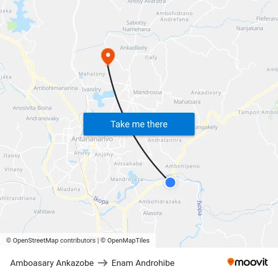 Amboasary Ankazobe to Enam Androhibe map