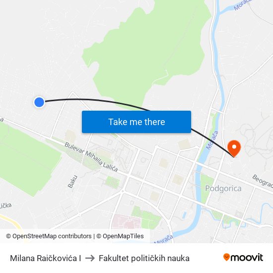Milana Raičkovića I to Fakultet političkih nauka map