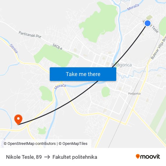 Nikole Tesle, 89 to Fakultet politehnika map