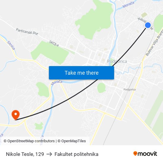 Nikole Tesle, 129 to Fakultet politehnika map