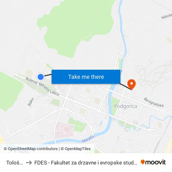 Tološi I to FDES - Fakultet za drzavne i evropske studije map