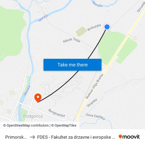 Primorska, 6 to FDES - Fakultet za drzavne i evropske studije map