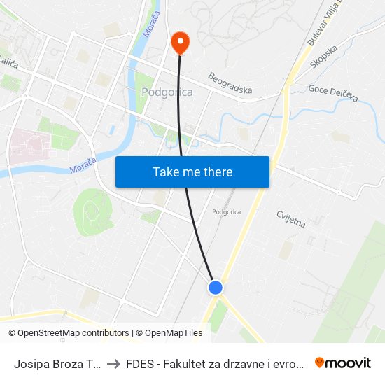 Josipa Broza Tita, 10 to FDES - Fakultet za drzavne i evropske studije map