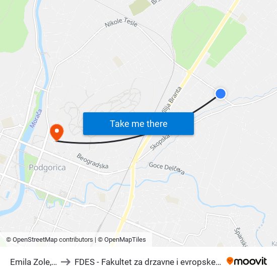 Emila Zole, 25 to FDES - Fakultet za drzavne i evropske studije map