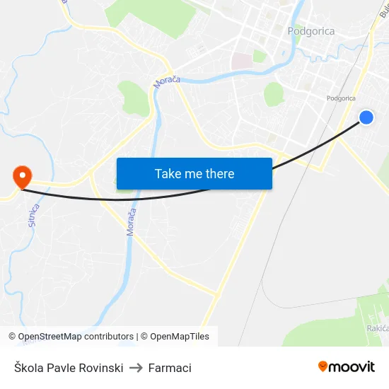 Škola Pavle Rovinski to Farmaci map