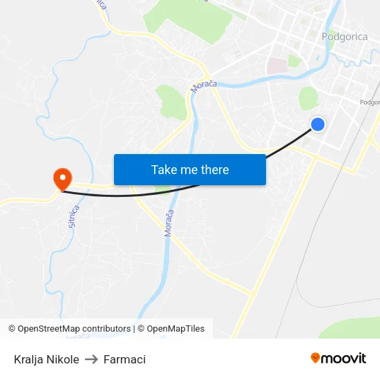 Kralja Nikole to Farmaci map