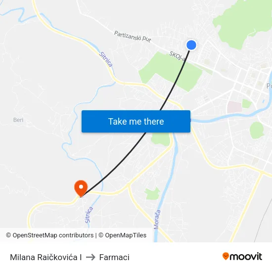 Milana Raičkovića I to Farmaci map