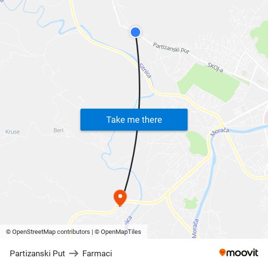 Partizanski Put to Farmaci map