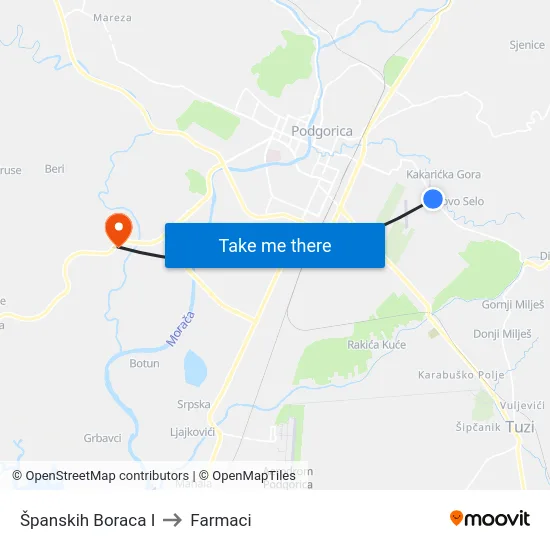 Španskih Boraca I to Farmaci map