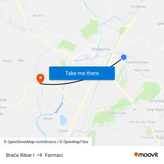 Braće Ribar I to Farmaci map