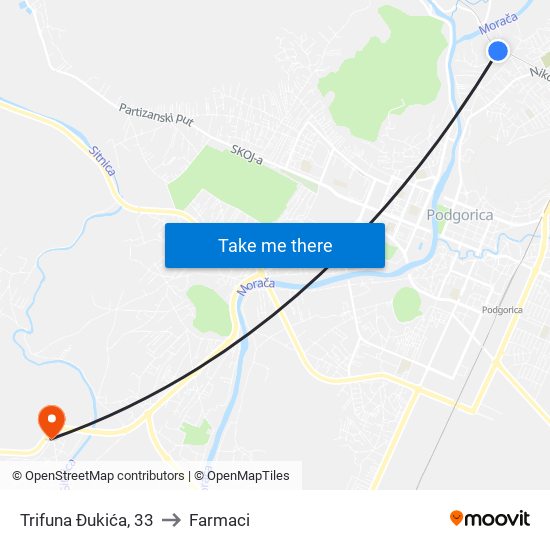 Trifuna Đukića, 33 to Farmaci map