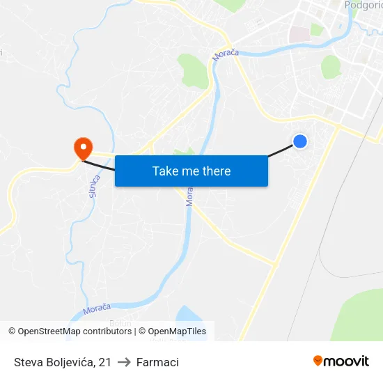 Steva Boljevića, 21 to Farmaci map